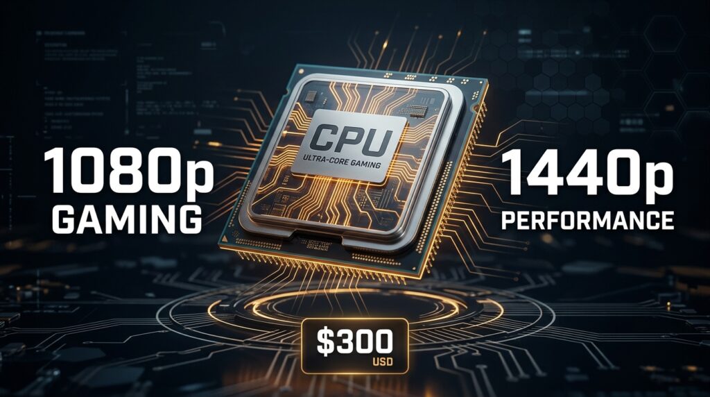 An illustration of the best gaming CPU under $300, highlighting its budget-friendly performance for PC builds.