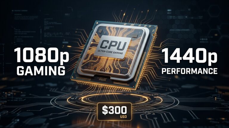 An illustration of the best gaming CPU under $300, highlighting its budget-friendly performance for PC builds.