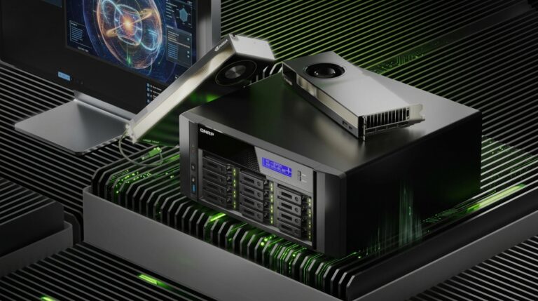 QNAP AI NAS with AMD EPYC Zen 2 CPU and NVIDIA RTX PRO 6000 Blackwell GPU